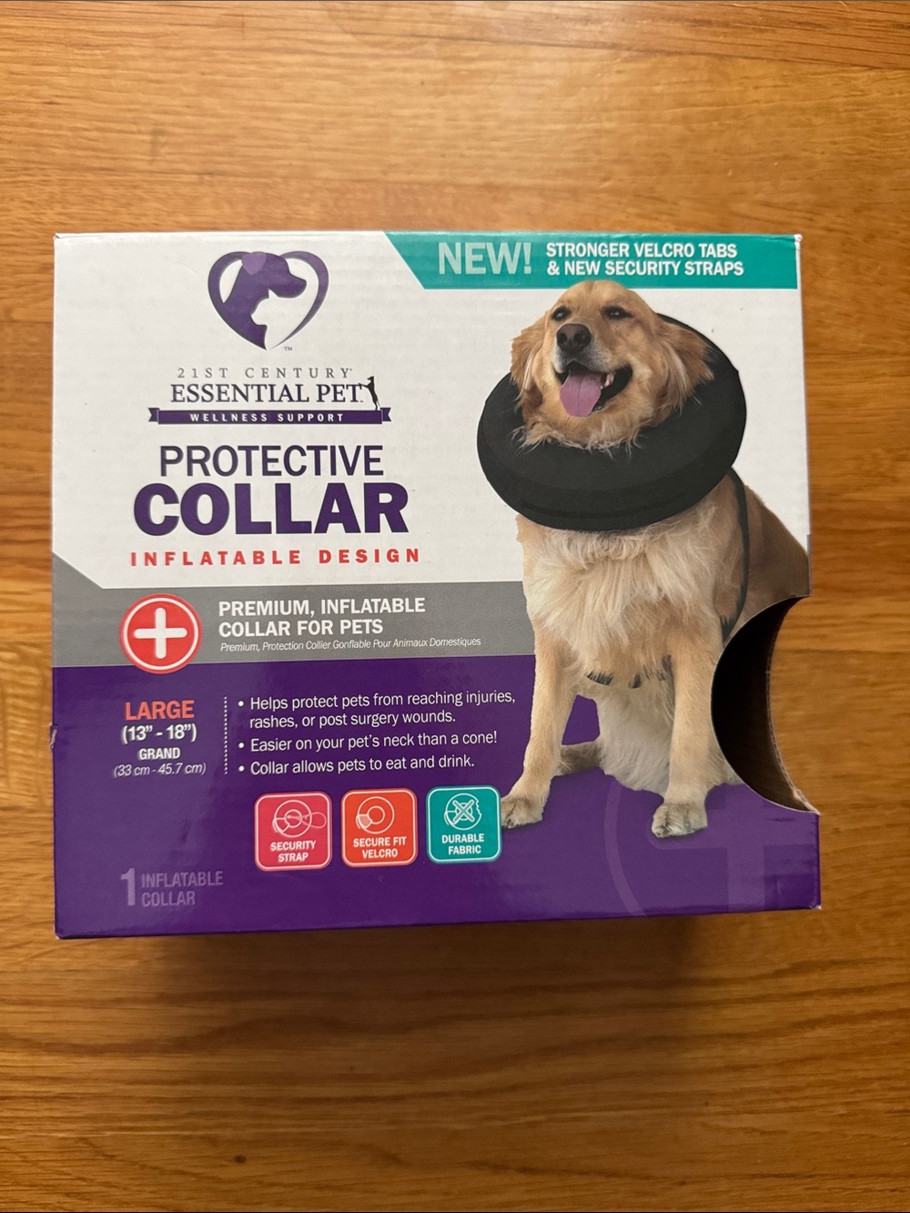 21st Century Essential Pet Protective Inflatable Collar - Black.